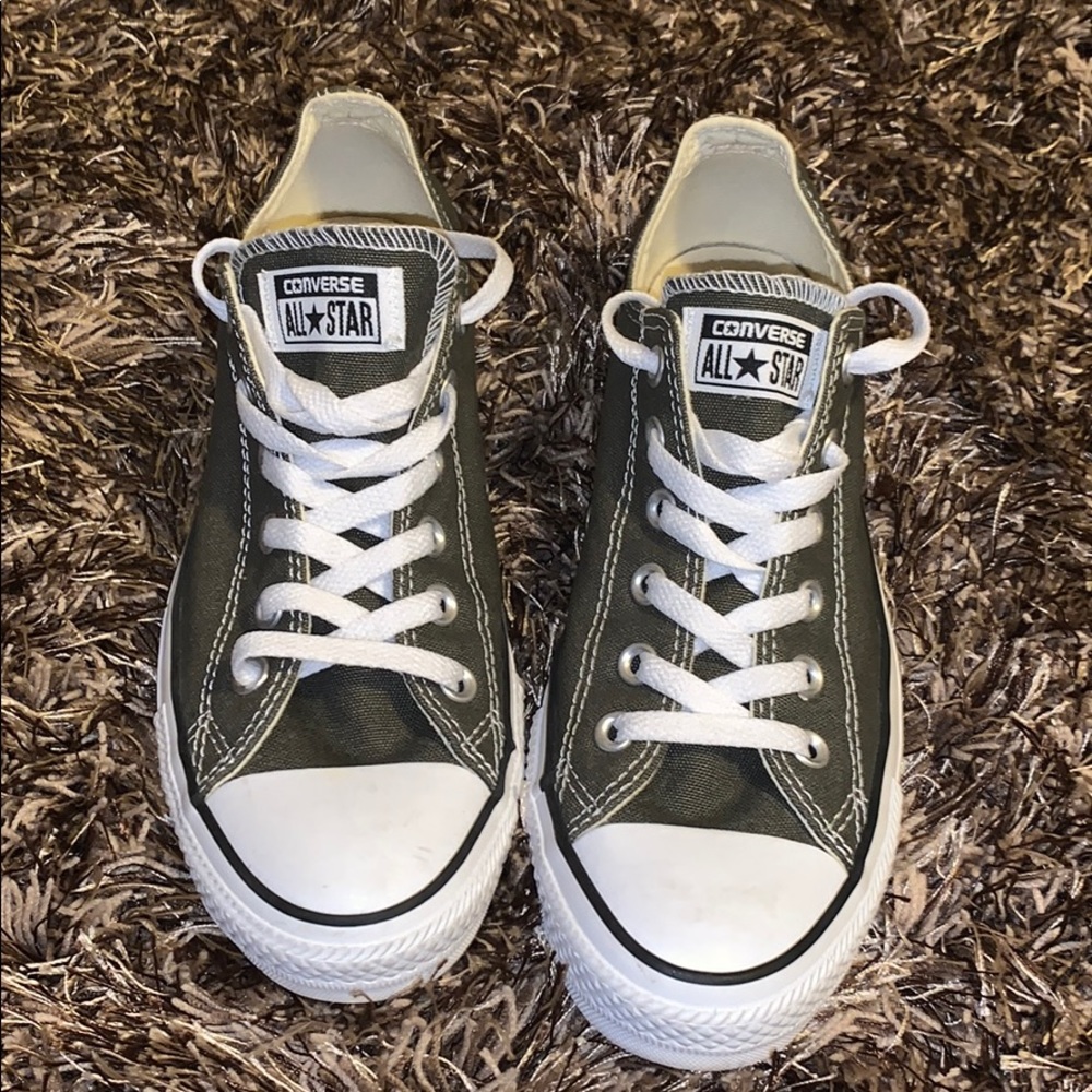 Gently Worn/Used Olive Green Converse